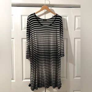 Black and Gray Midi Maxi Dress